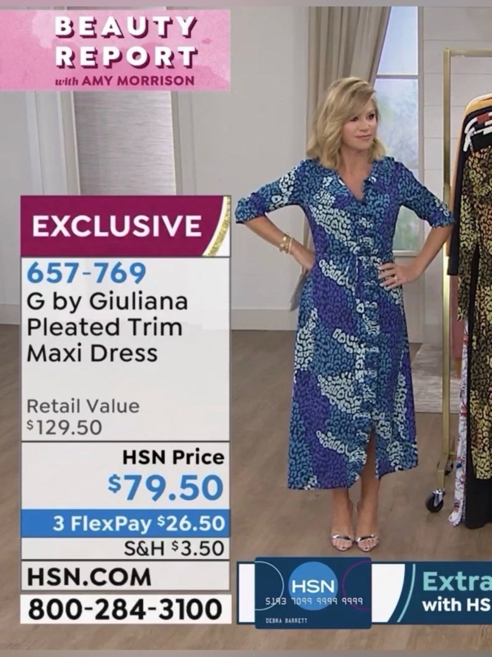 NWT G BY GUILIANA TEAL LEOPARD LONG SLEEVE PLEATED TRIM MAXI DRESS Size Medium